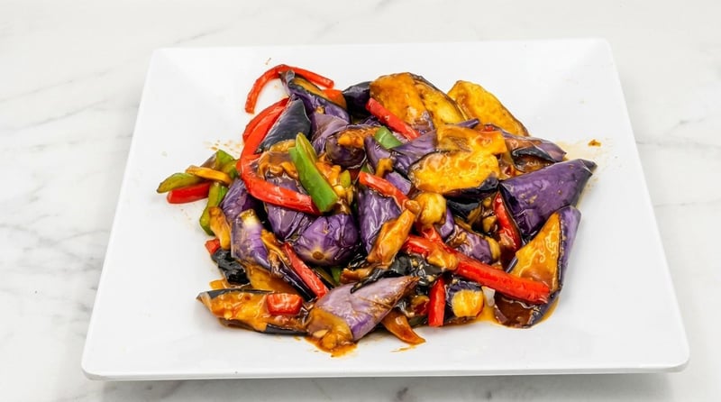 Eggplant W. Minced Pork In Garlic Sauce — Hong Kong Kitchen